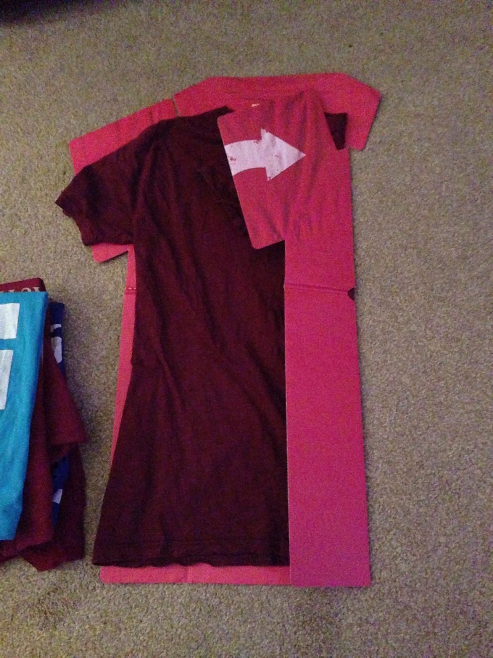 Fold over right arm of the Folder over.