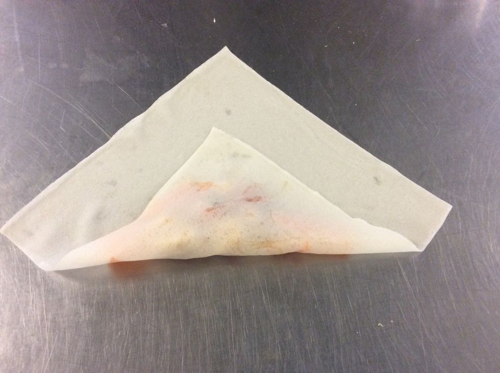 Fold over the bottom edge