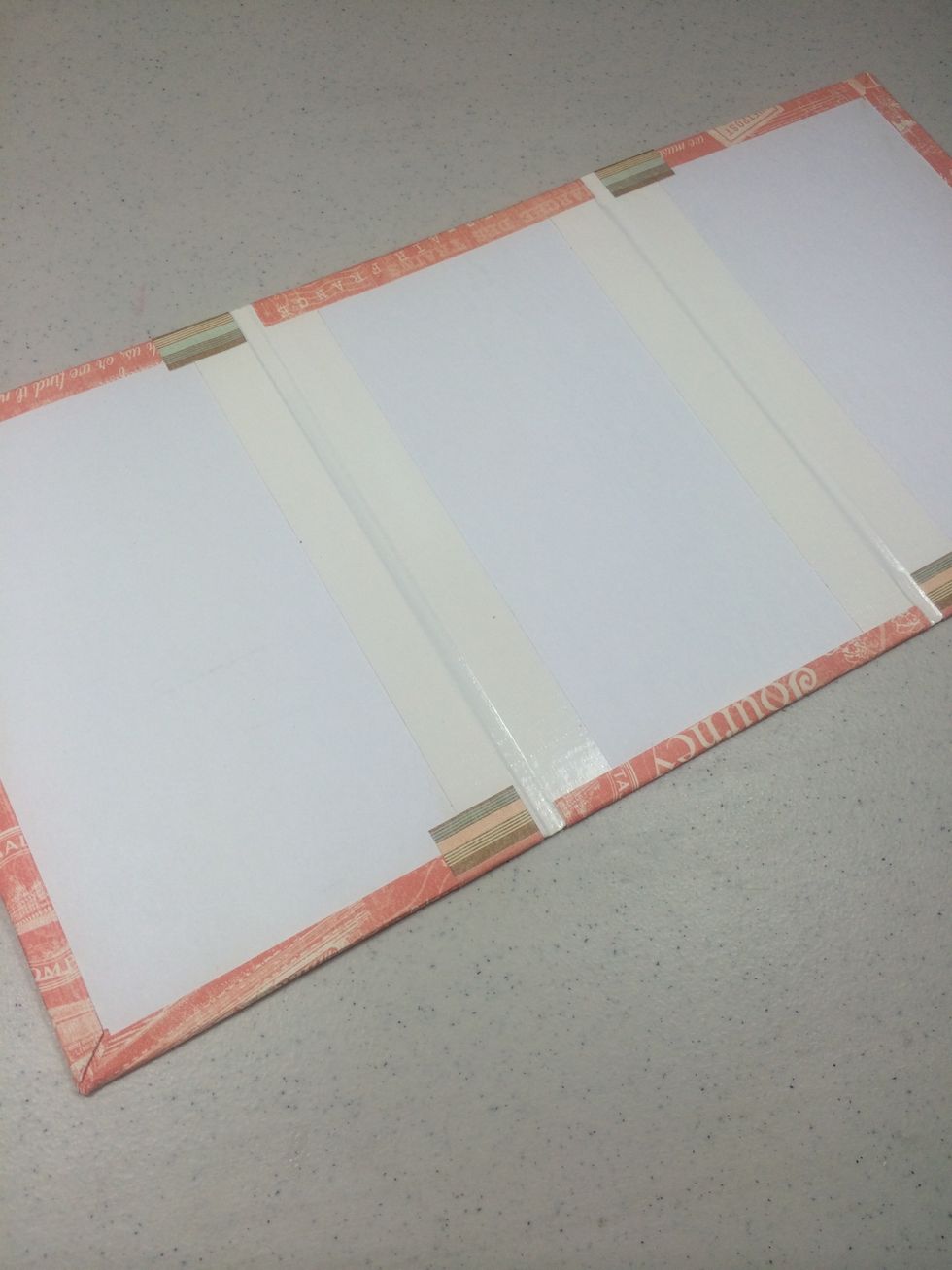 Fold over the excess to the interior.