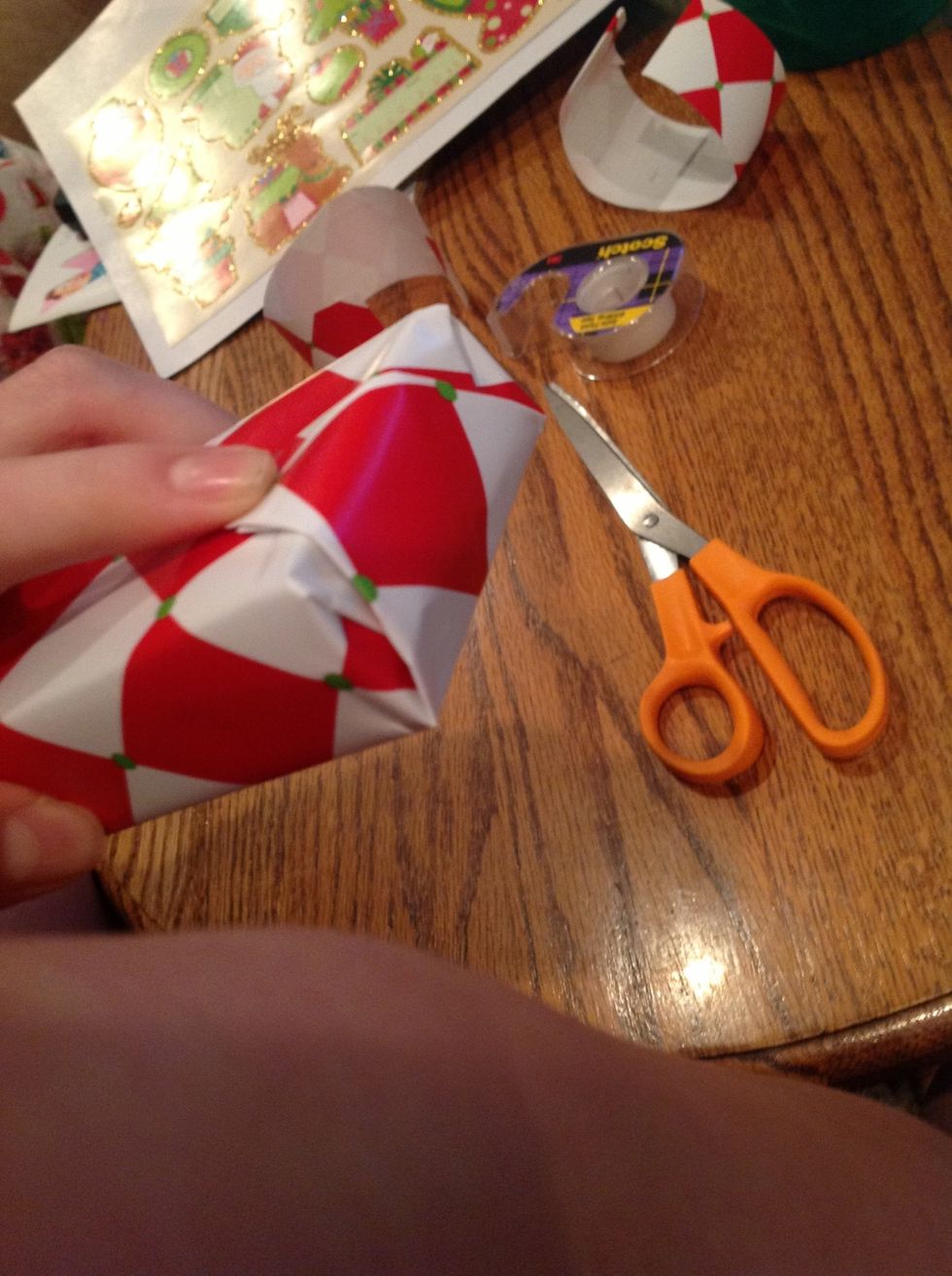 fold over the piece and repeat on the other side