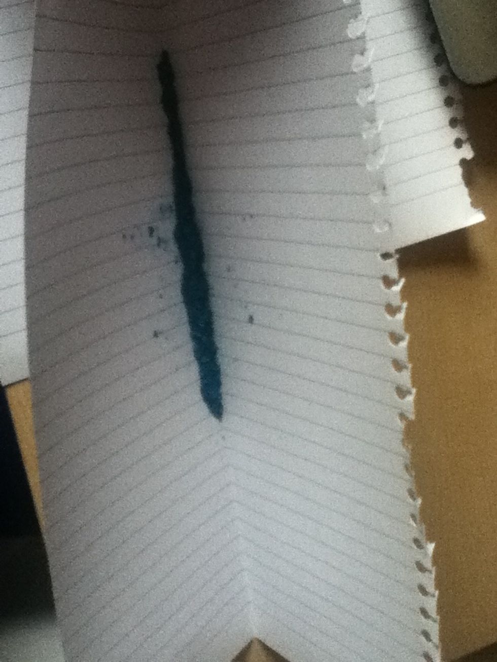 Fold over the piece of paper to look like this...