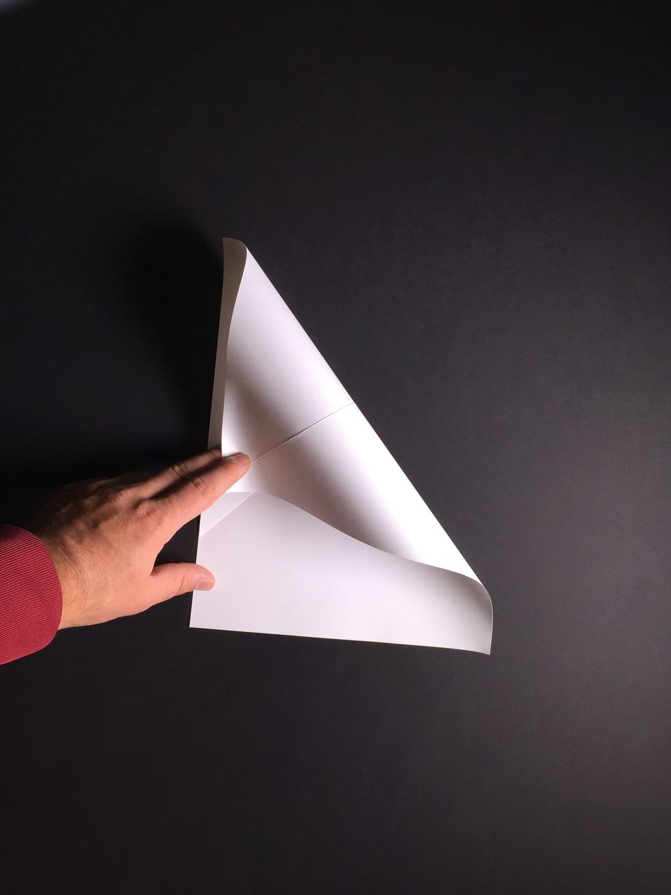 Fold over the right-hand corner.