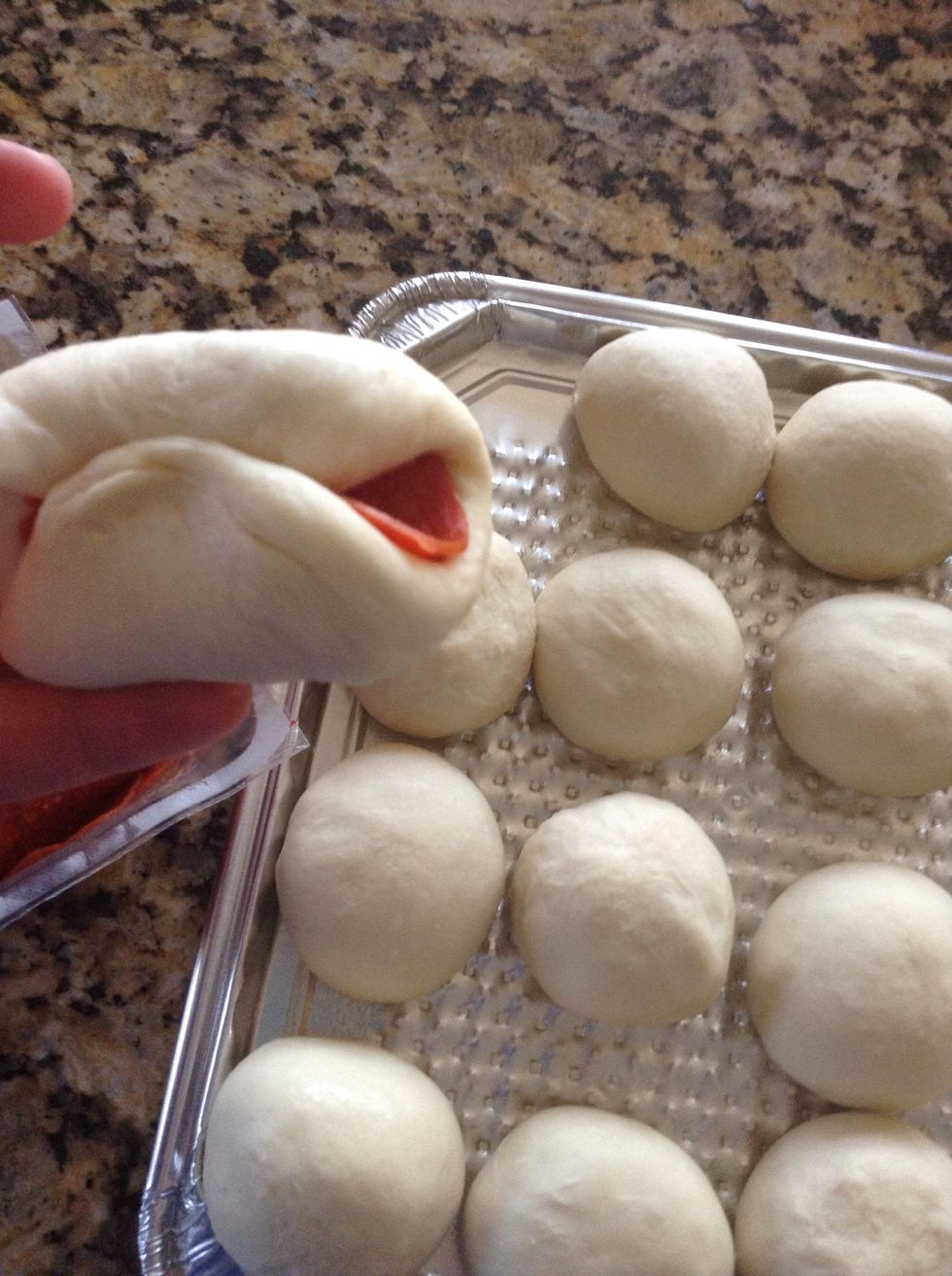 Fold over two sides of rolls