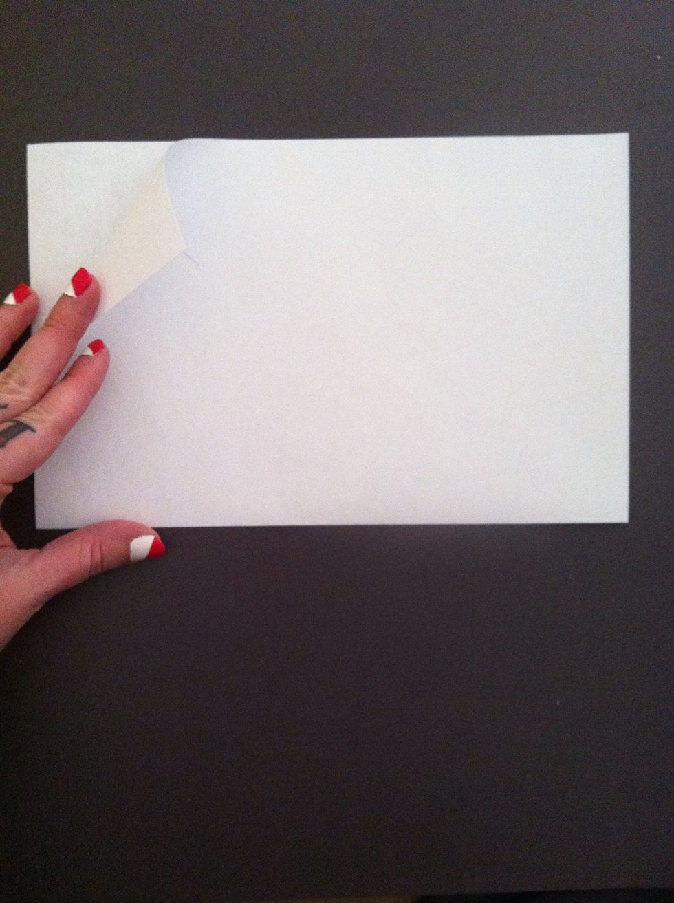 Fold paper in half...the hamburger fold.