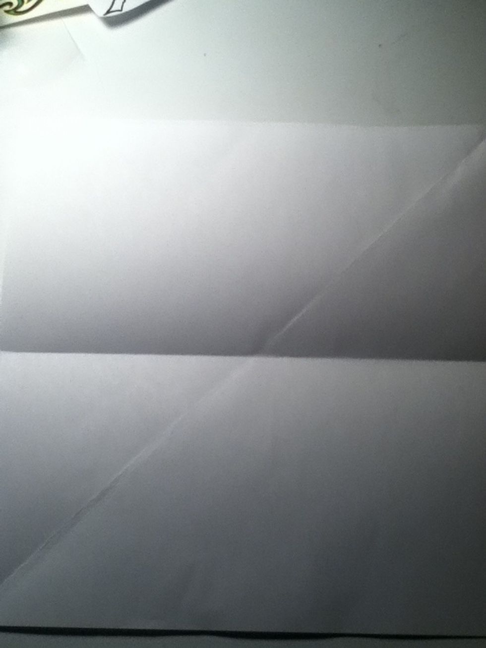 Fold paper in half top to bottom