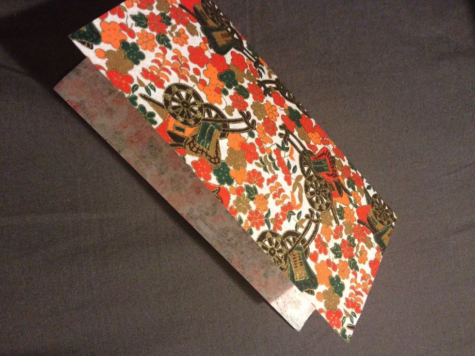 Fold paper in half