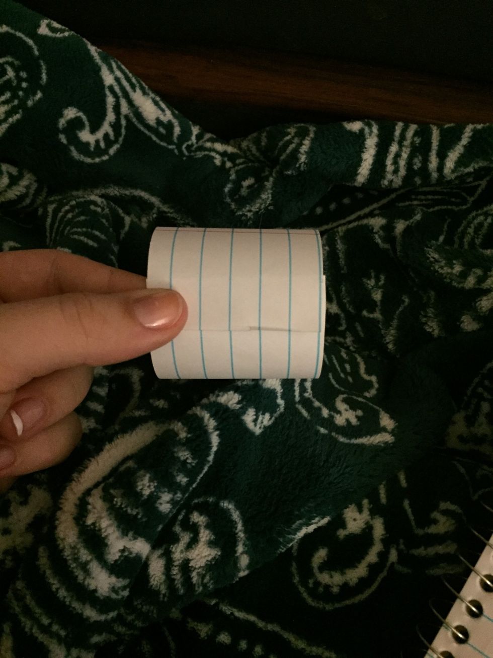 Fold paper into a cylinder