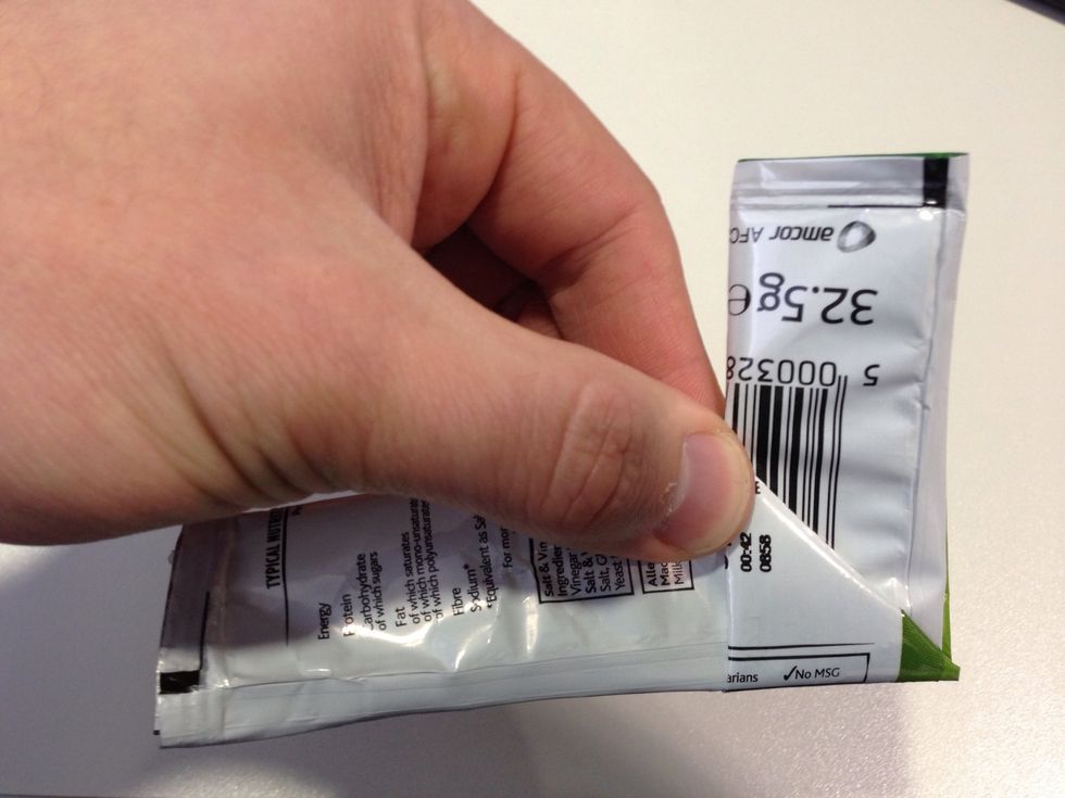 Fold right section back under left