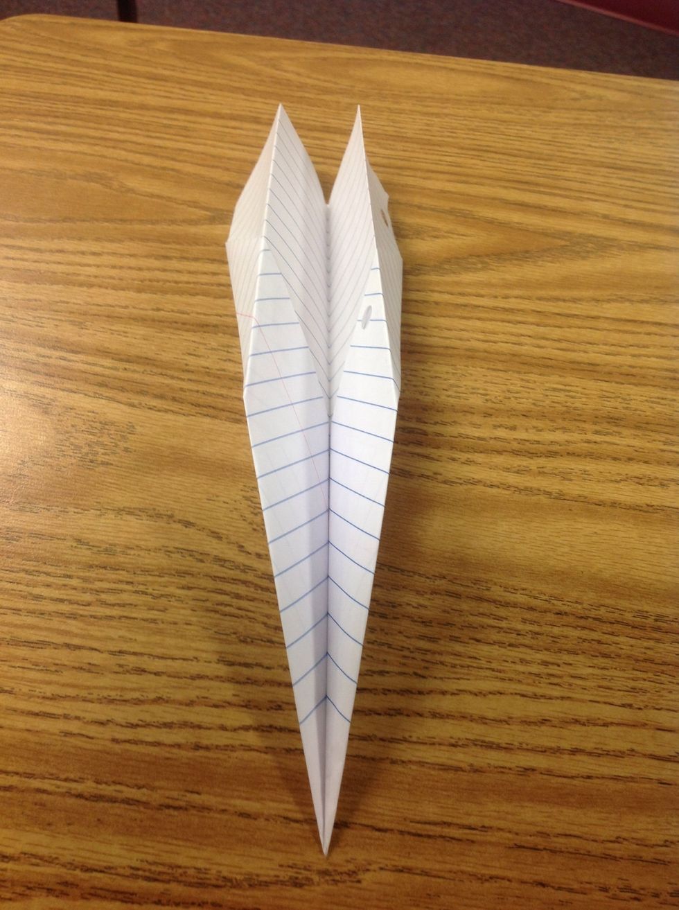 Fold right wing down to the bottom