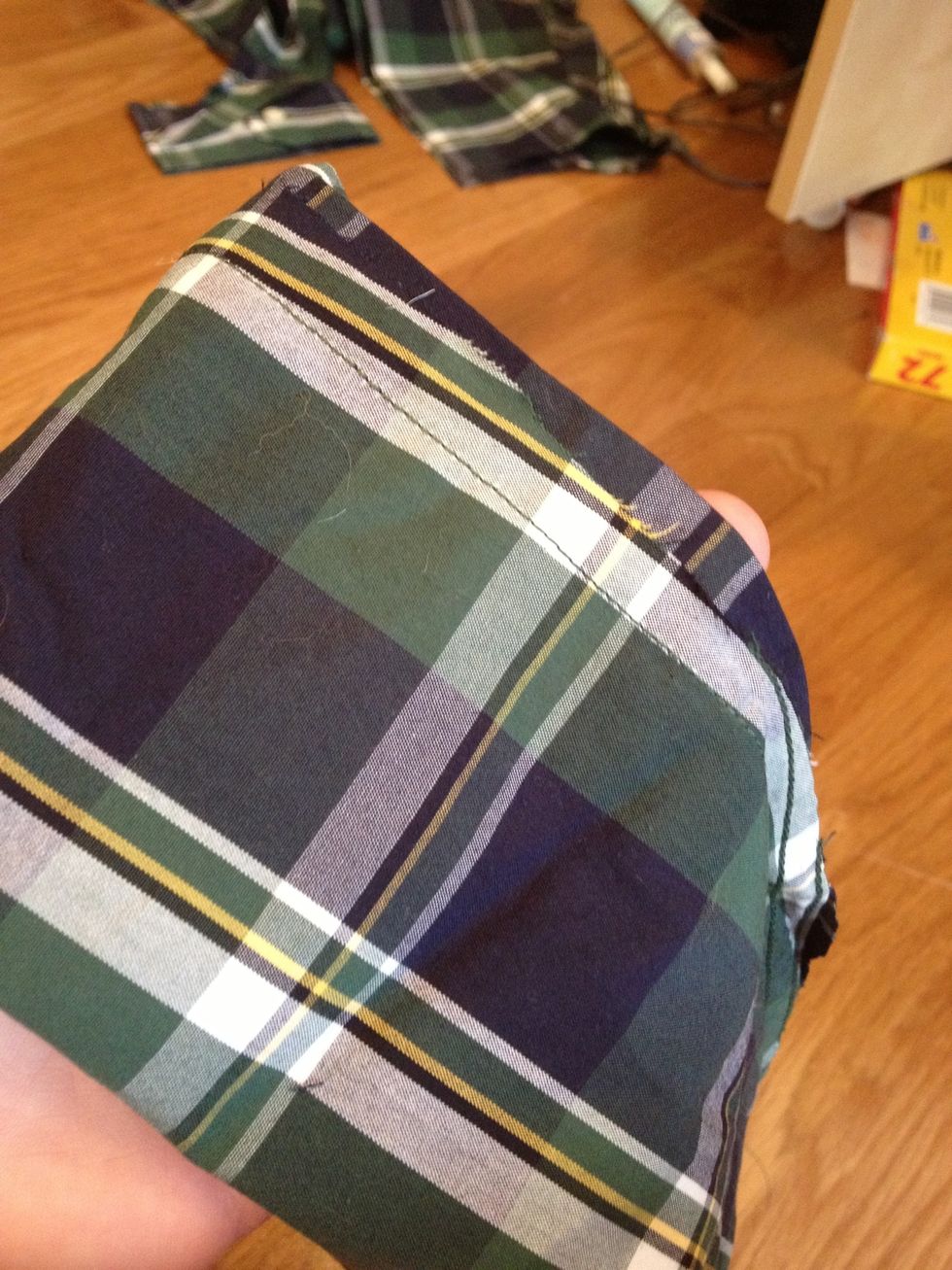Fold sash over (right sides together) and sew. Leave ends open, and flip inside out.