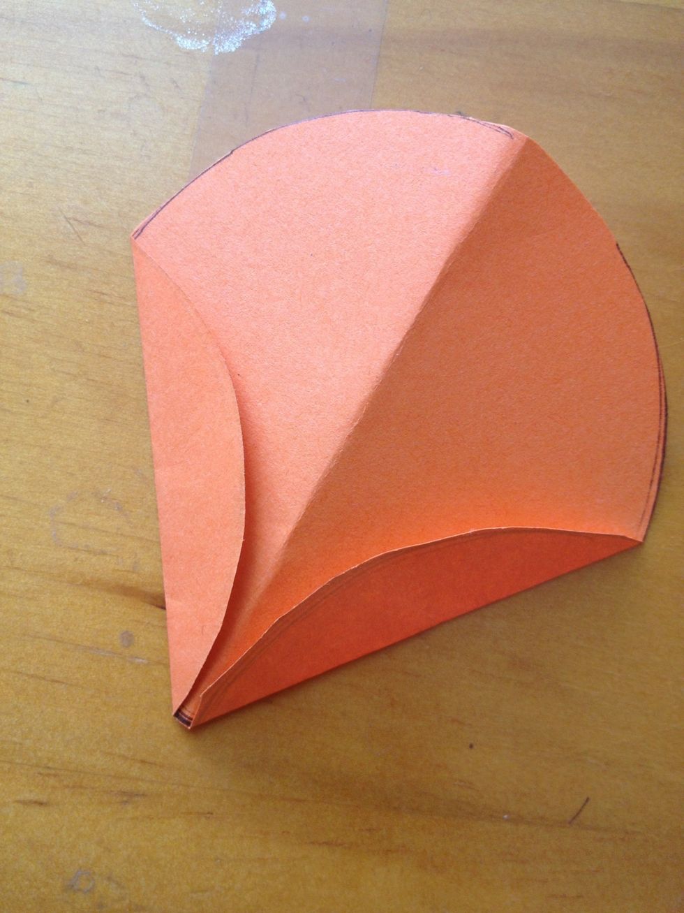 Fold sides in to middle seam