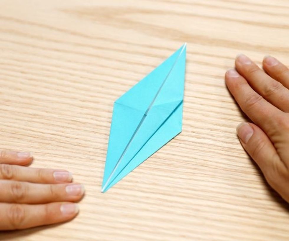 Fold sides into middle crease for a better look