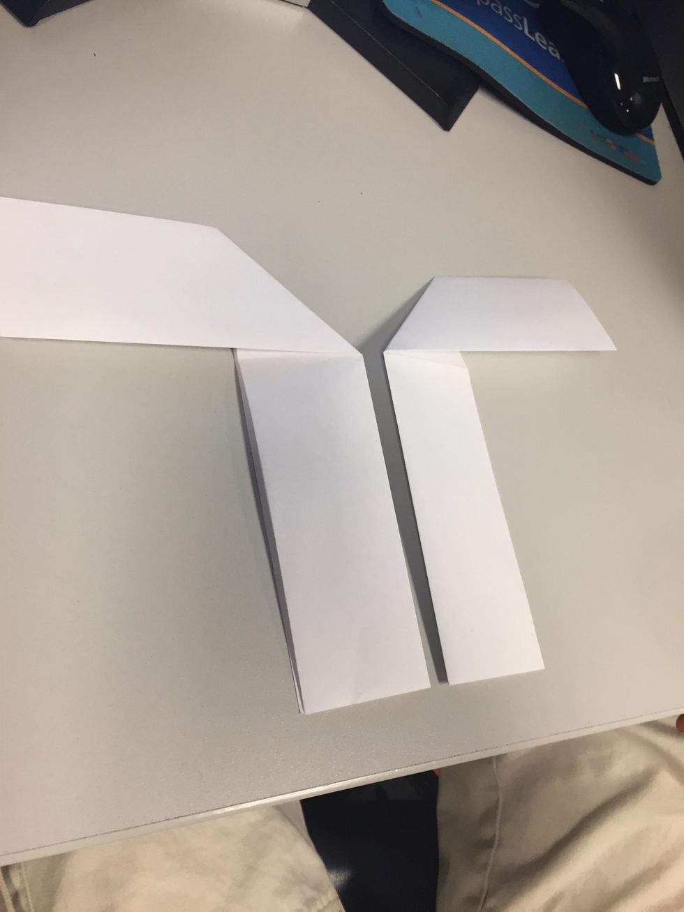 fold the 2 halves like so