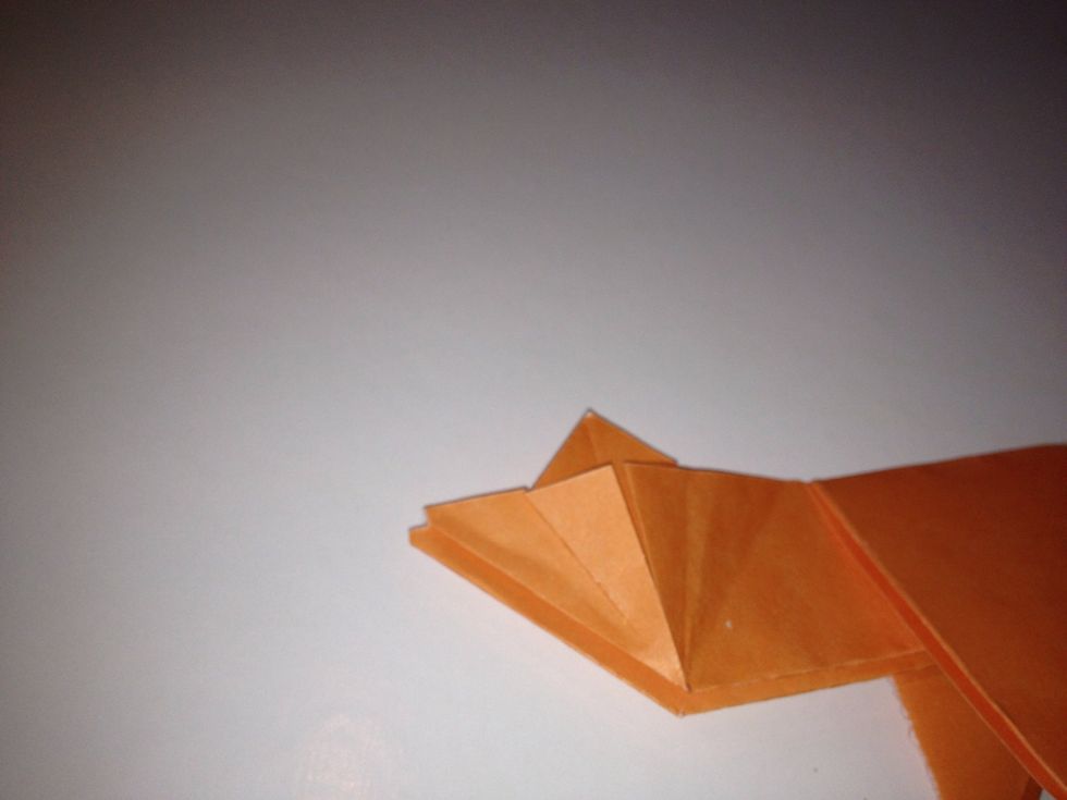 Fold the 2 points together