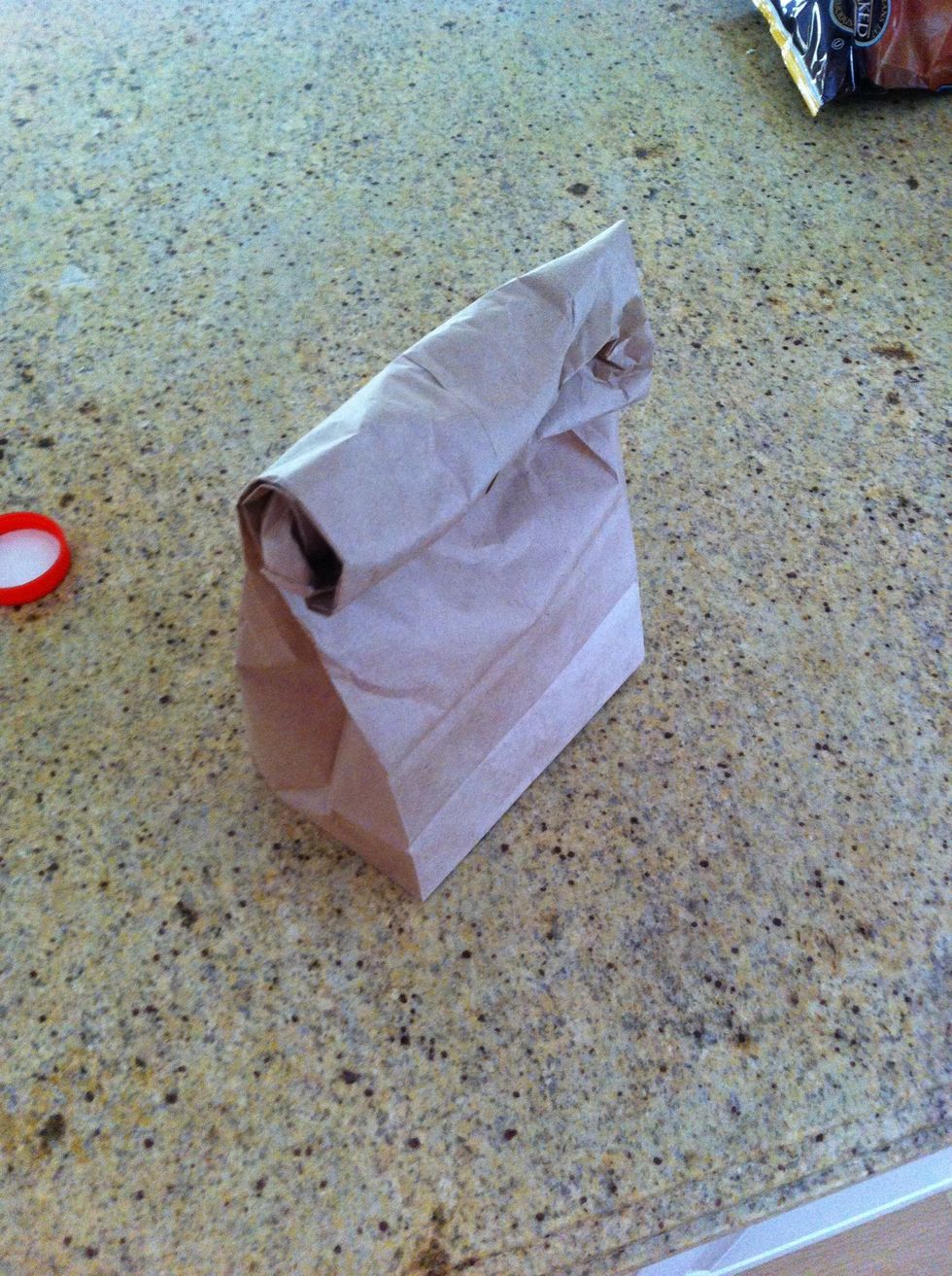 fold the bag..it doesn't have to be taped or anything!