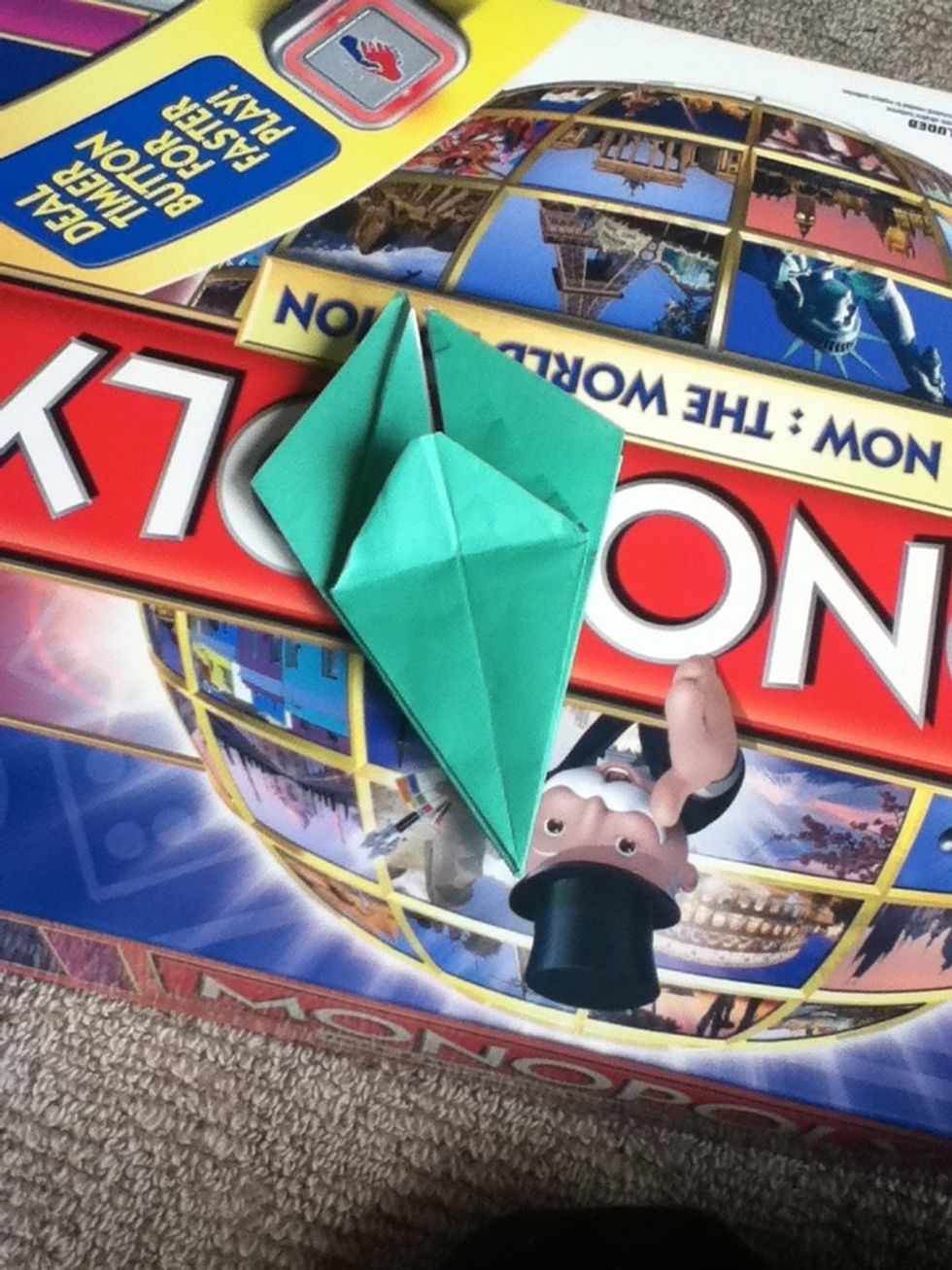 Fold the bottom flap upwards