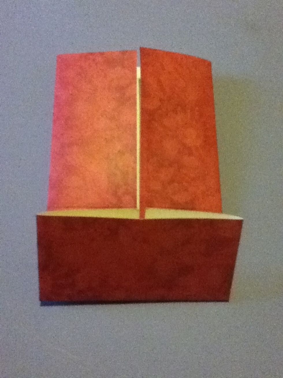 Fold the bottom half up to the middle