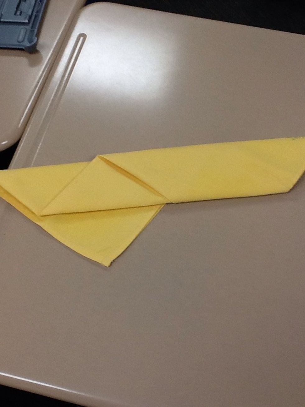 Fold the bottom half up.