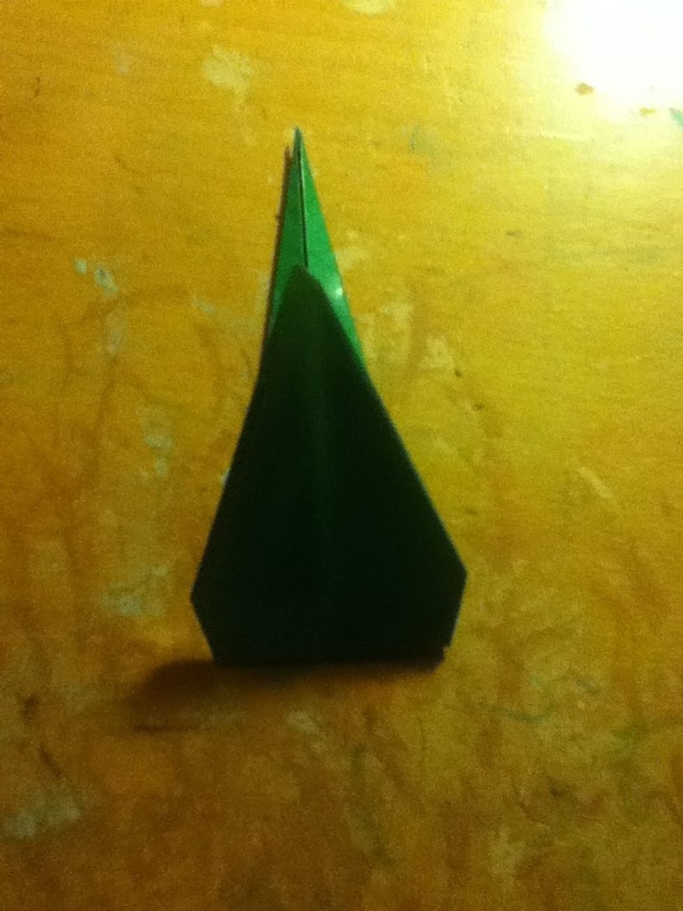 Fold the bottom up a little bit away from the top