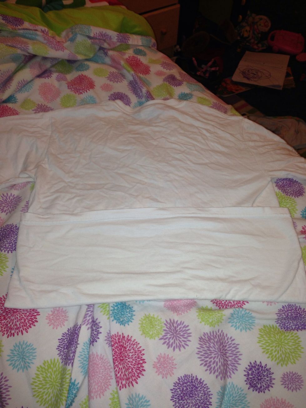 Fold the bottom up about a third of the way.