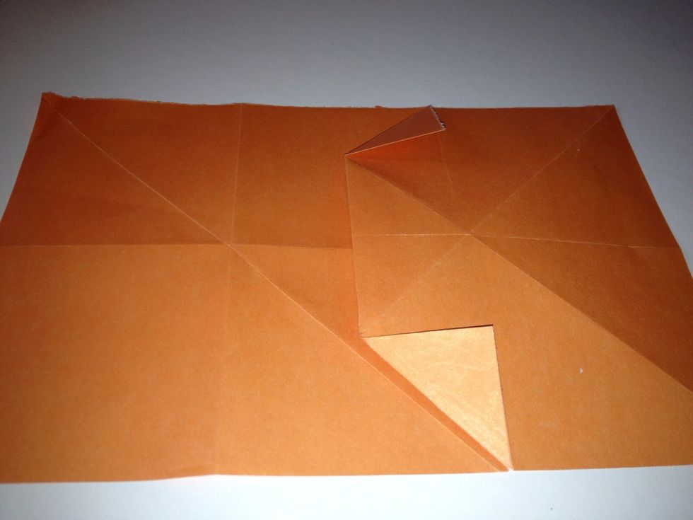 Fold the corners at the end