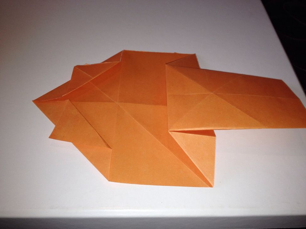 Fold the corners back on themselves