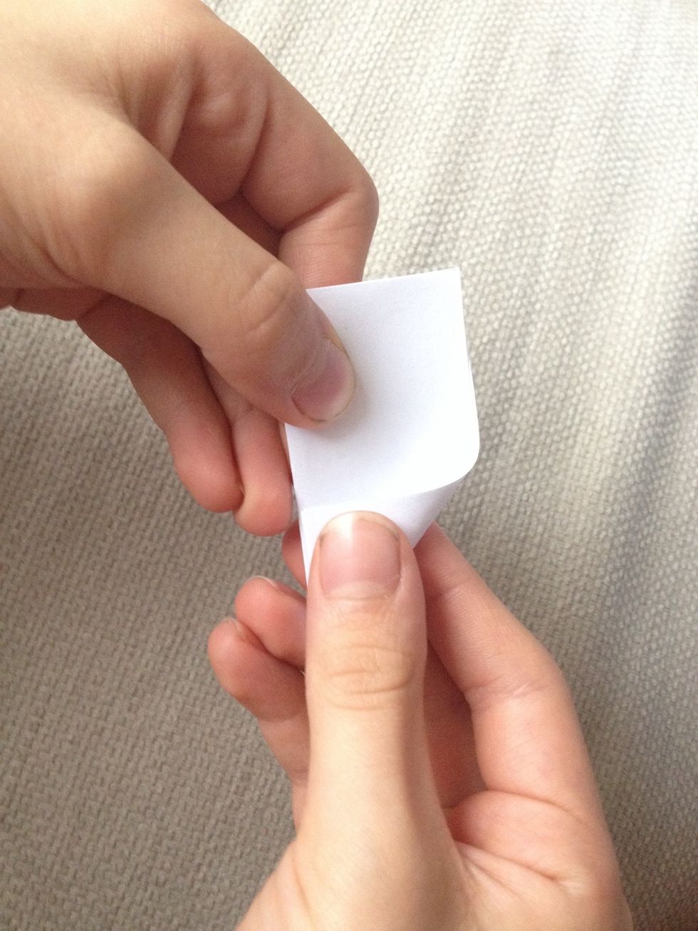 Fold the corners down, first corner...