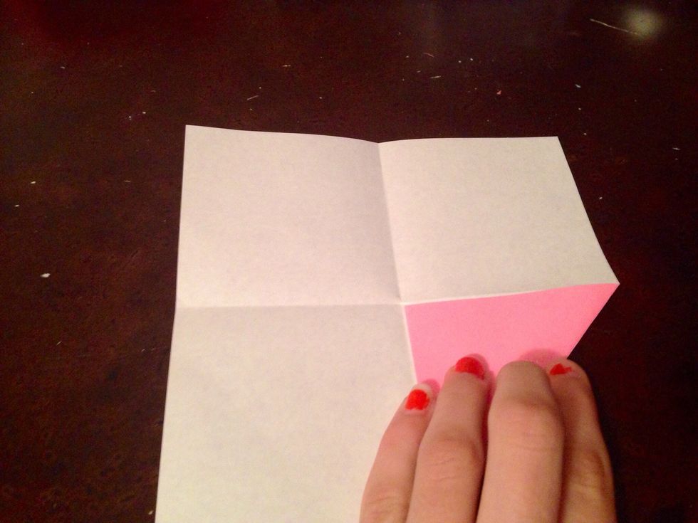 Fold the corners in, as shown