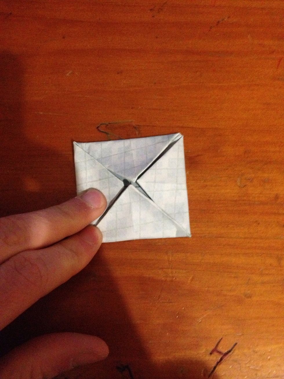 Fold the corners into the centre for a third time