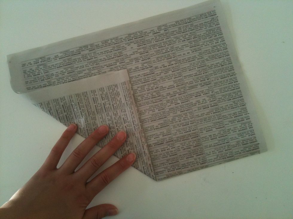 Fold the corners into the middle.