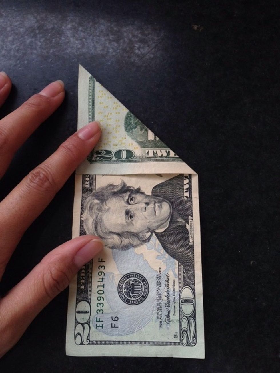 Fold the corners like so