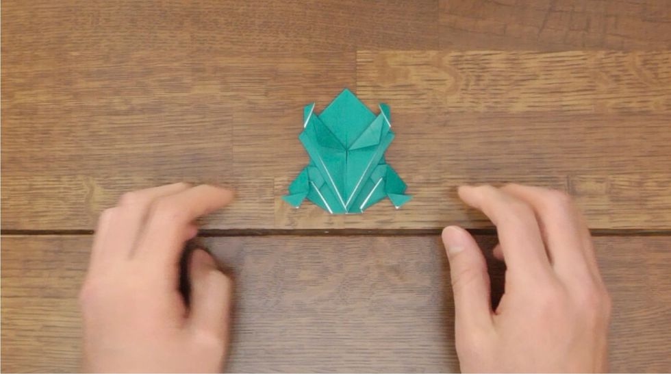 Fold the corners up.