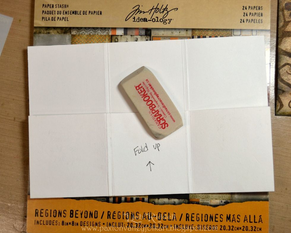 Fold the crosswise score upwards to form a pocket.