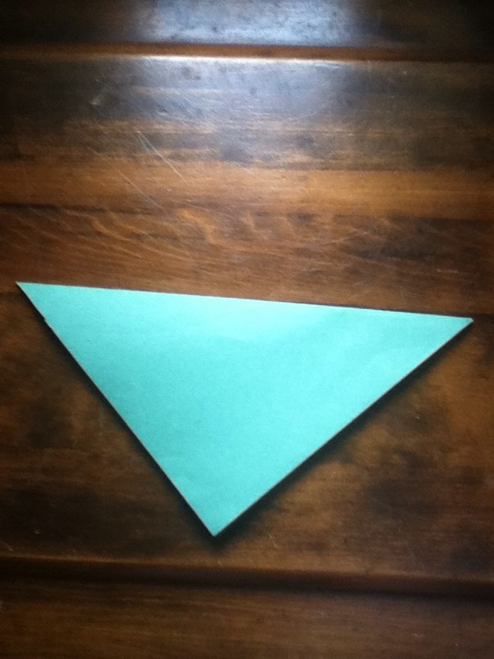 Fold the diamond downwards in half.