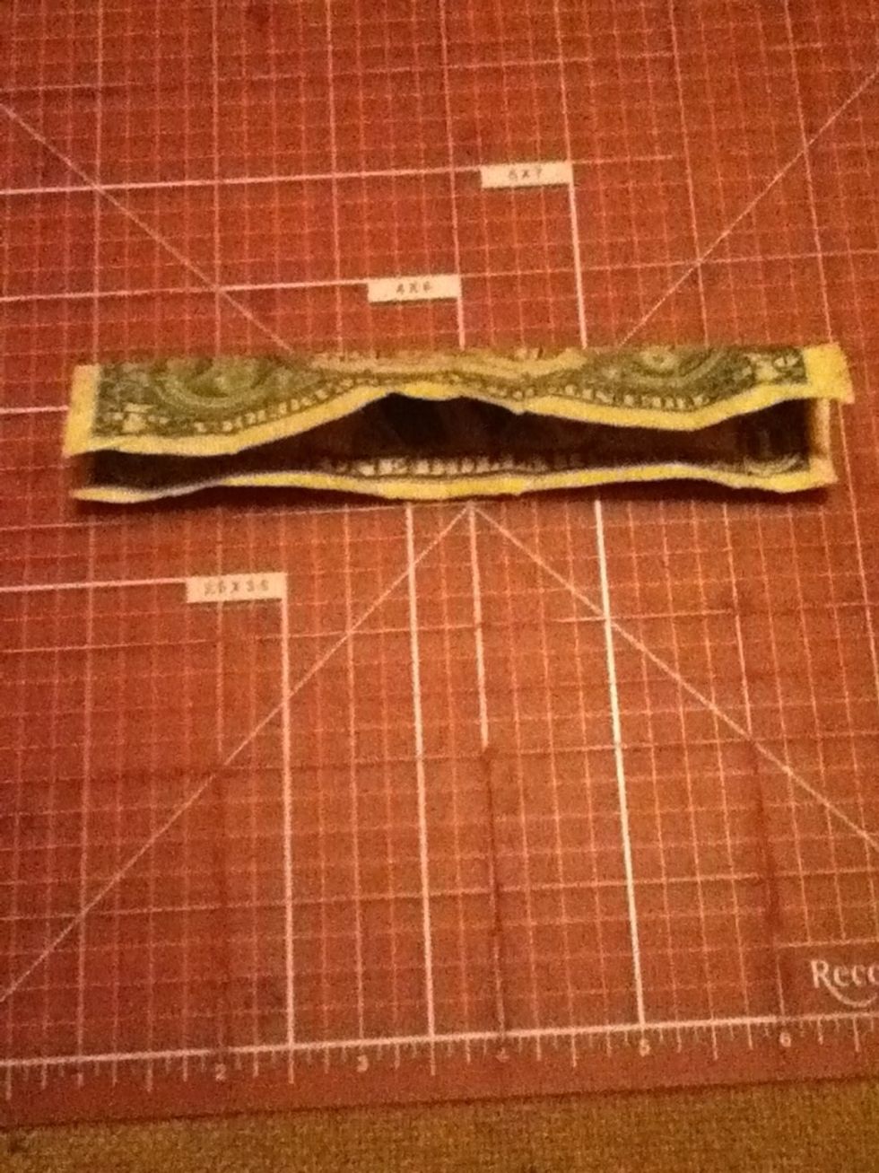 Fold the dollar in half