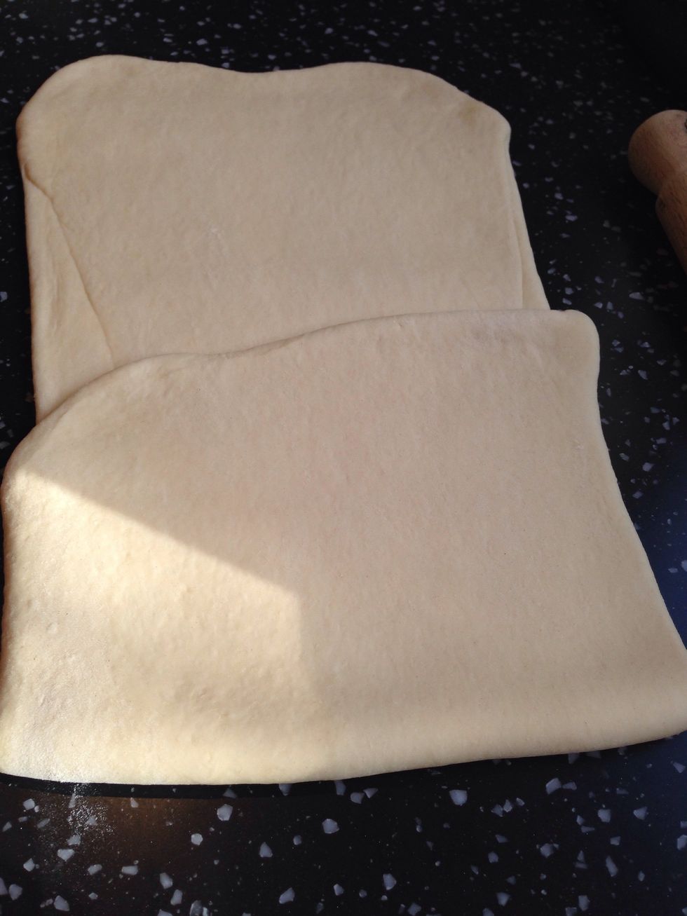 Fold the dough letter style