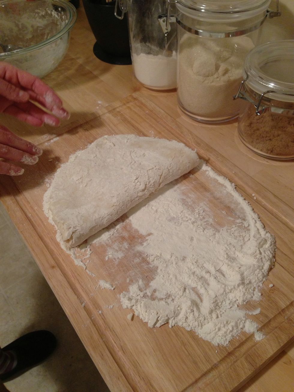 Fold the dough.