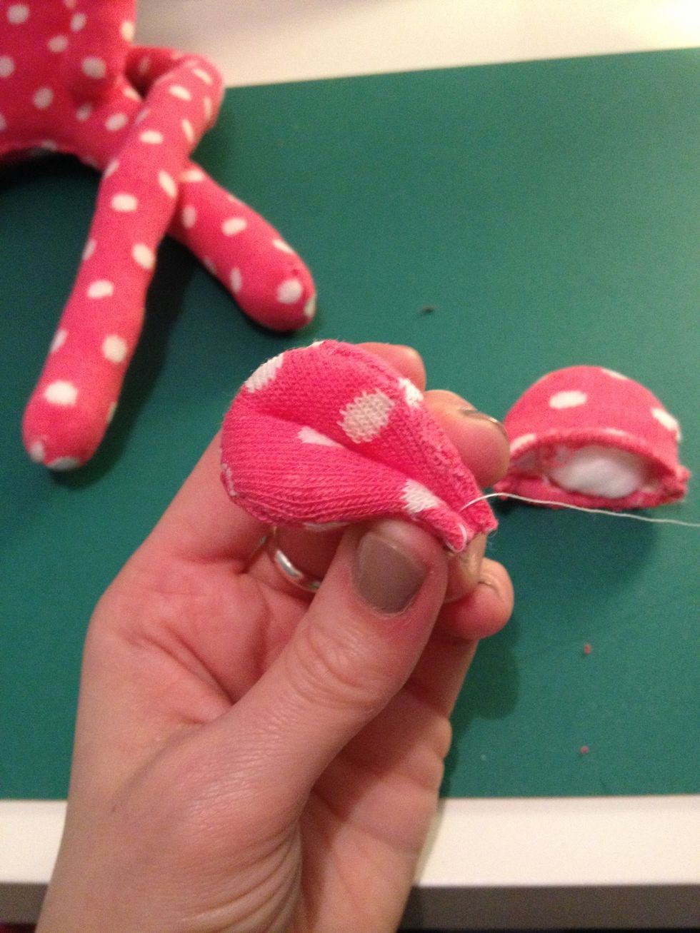 Fold the ear over and...