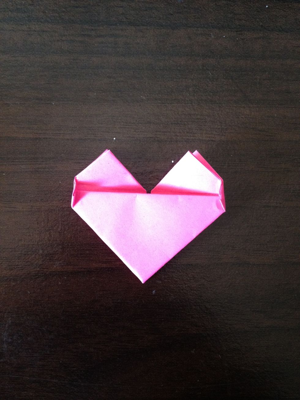 Fold the edges of the heart
