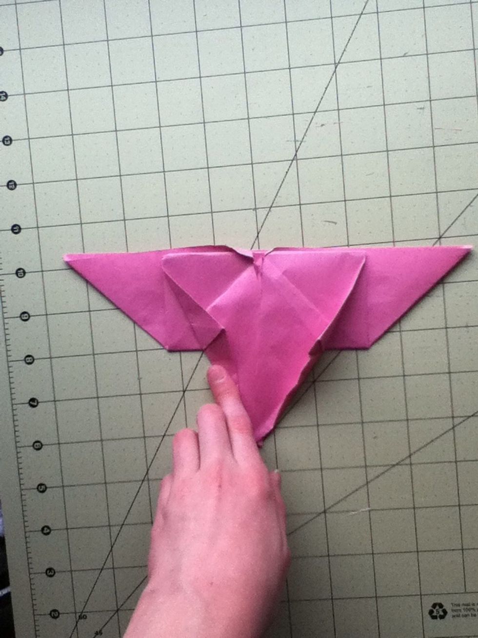 Fold the edges over.