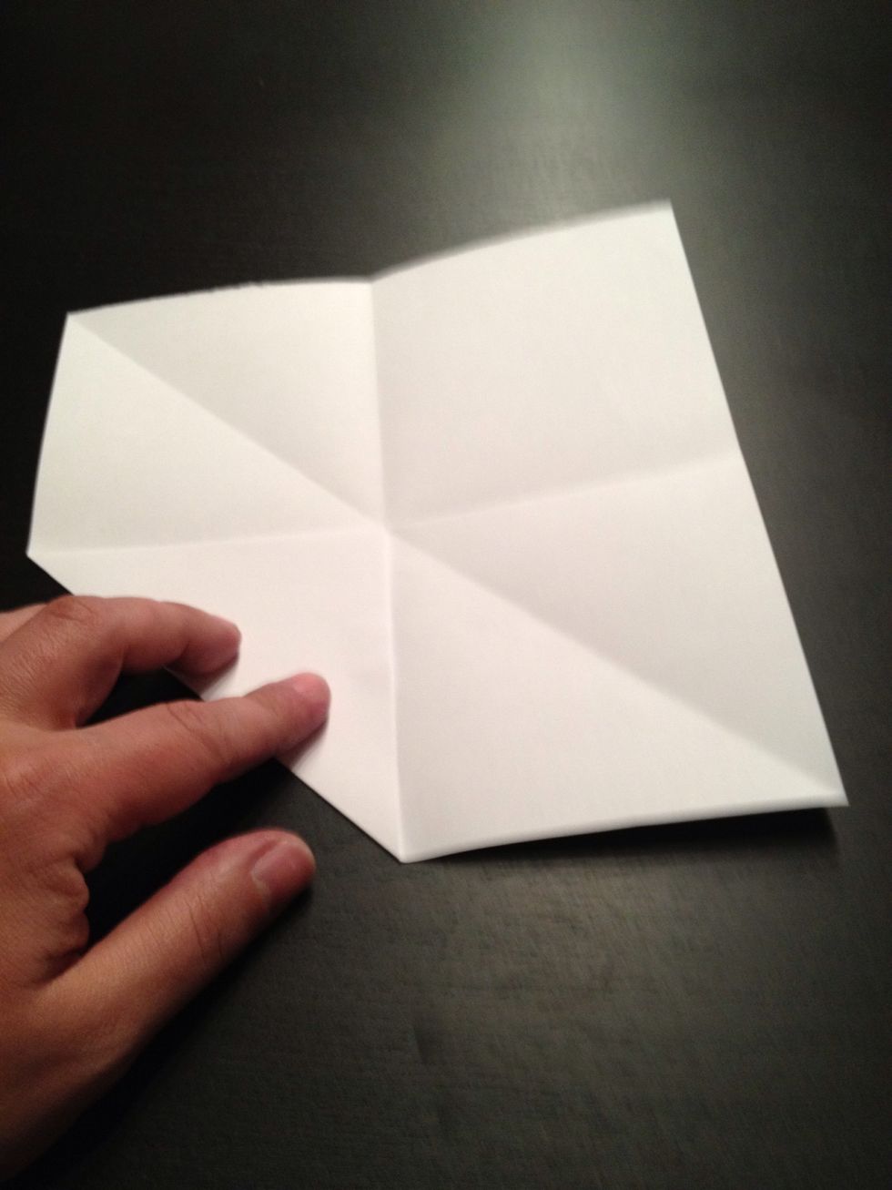 Fold the edges to the center