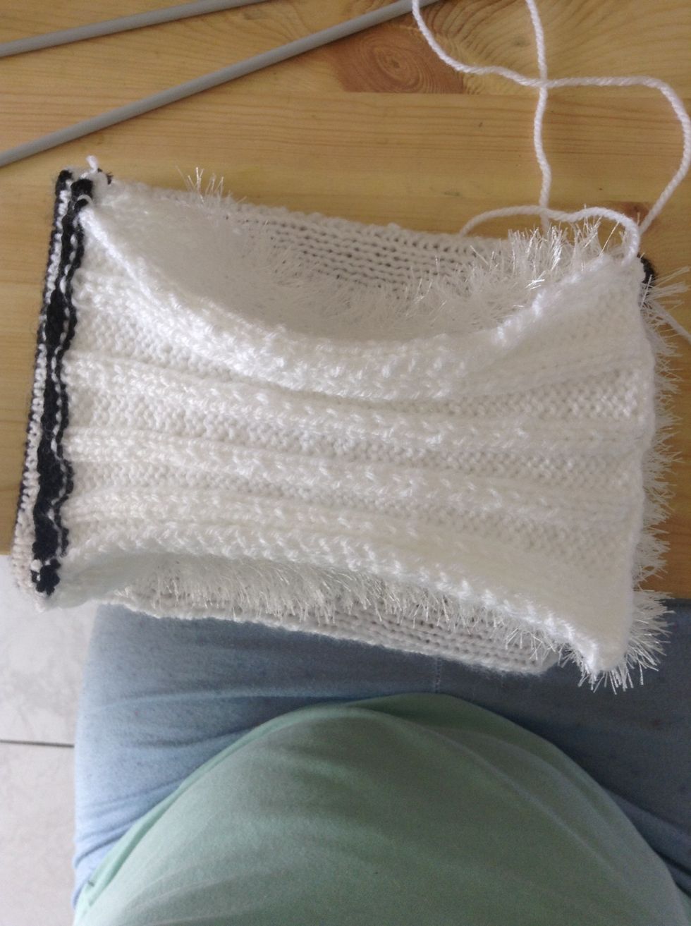 Fold the edges to the middle and sew the margins