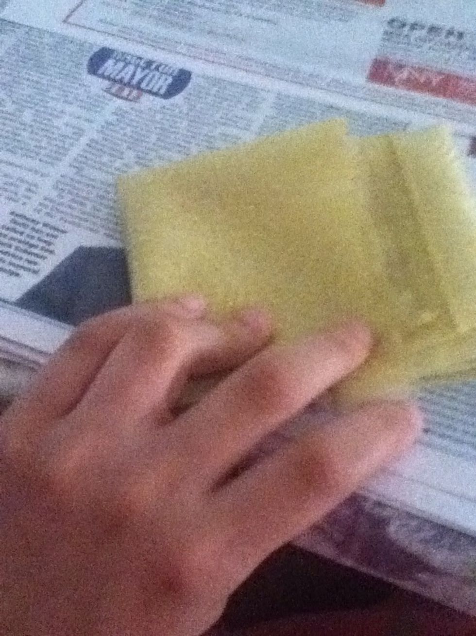 Fold the ends into the middle.