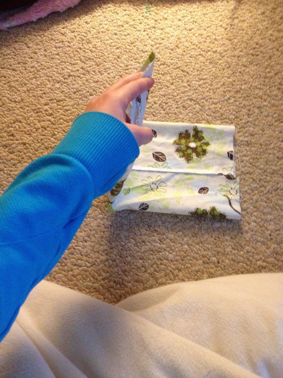 Fold the fabric in half