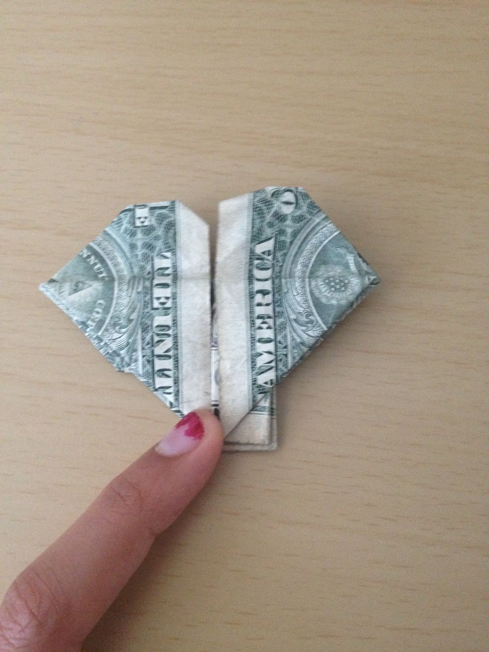 Fold the flap downwards.