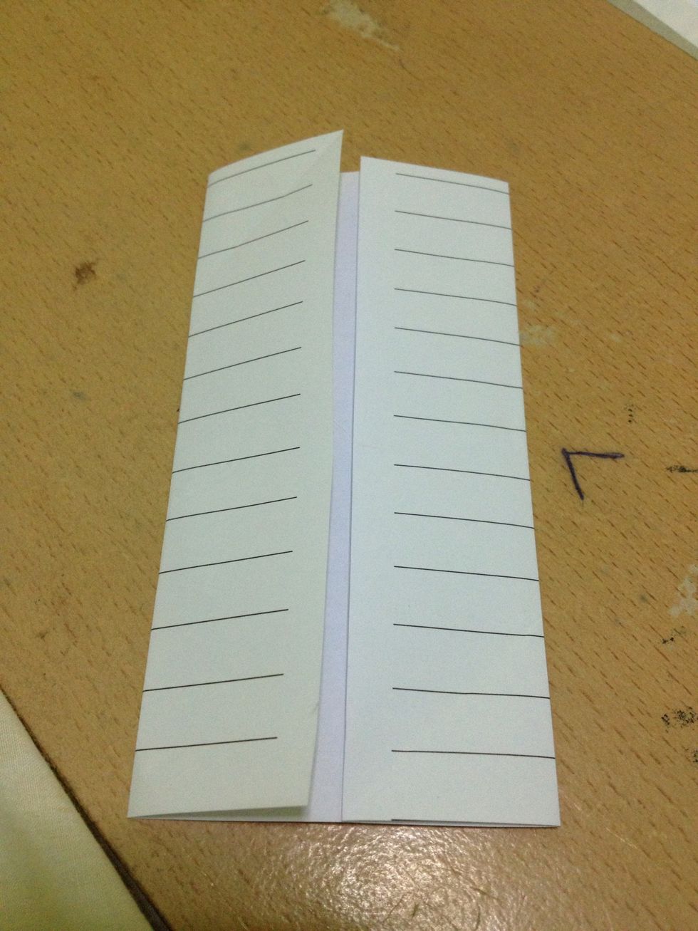 Fold the left and right sides into the middle crease you just made.