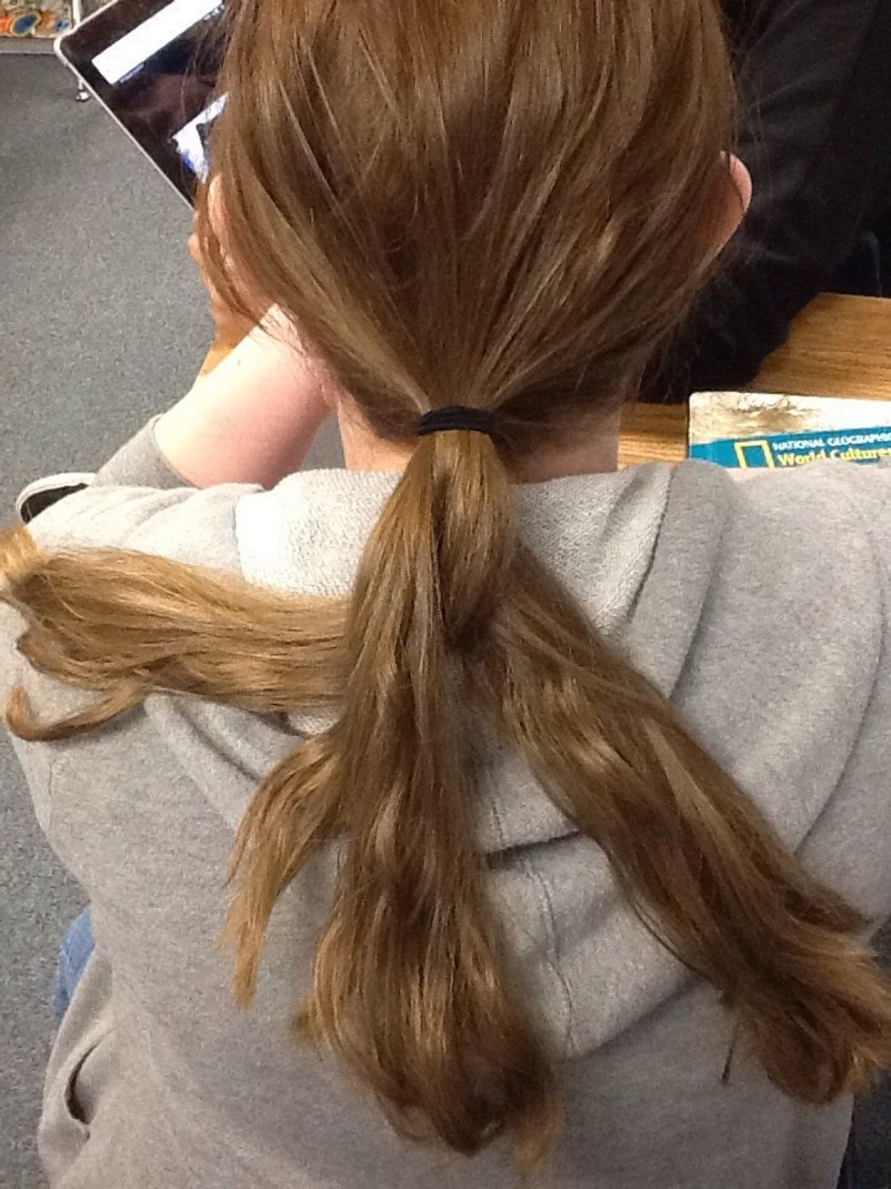 Fold the left piece over the new middle piece to make a new middle piece.