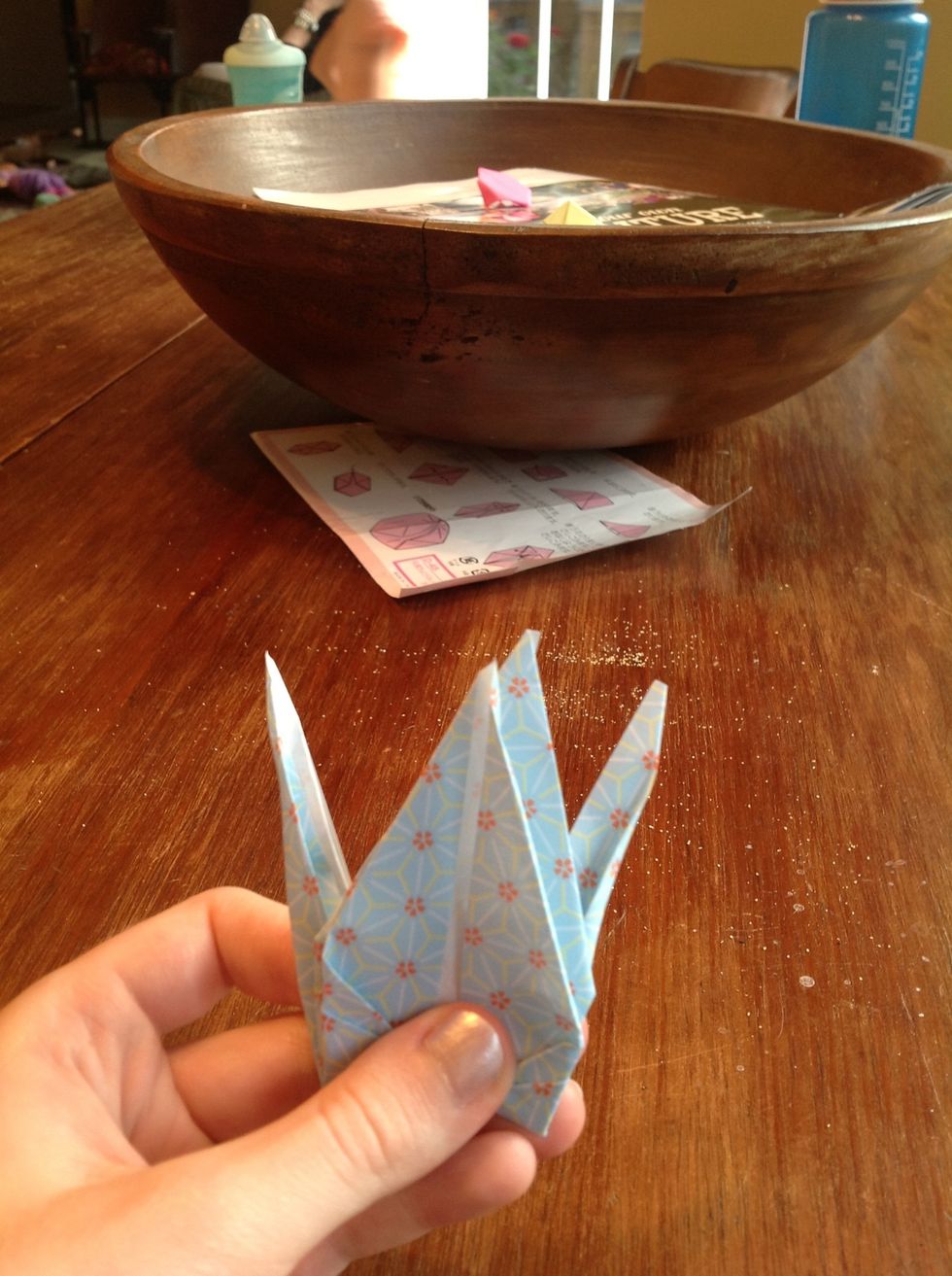 Fold the "legs" up on an angle