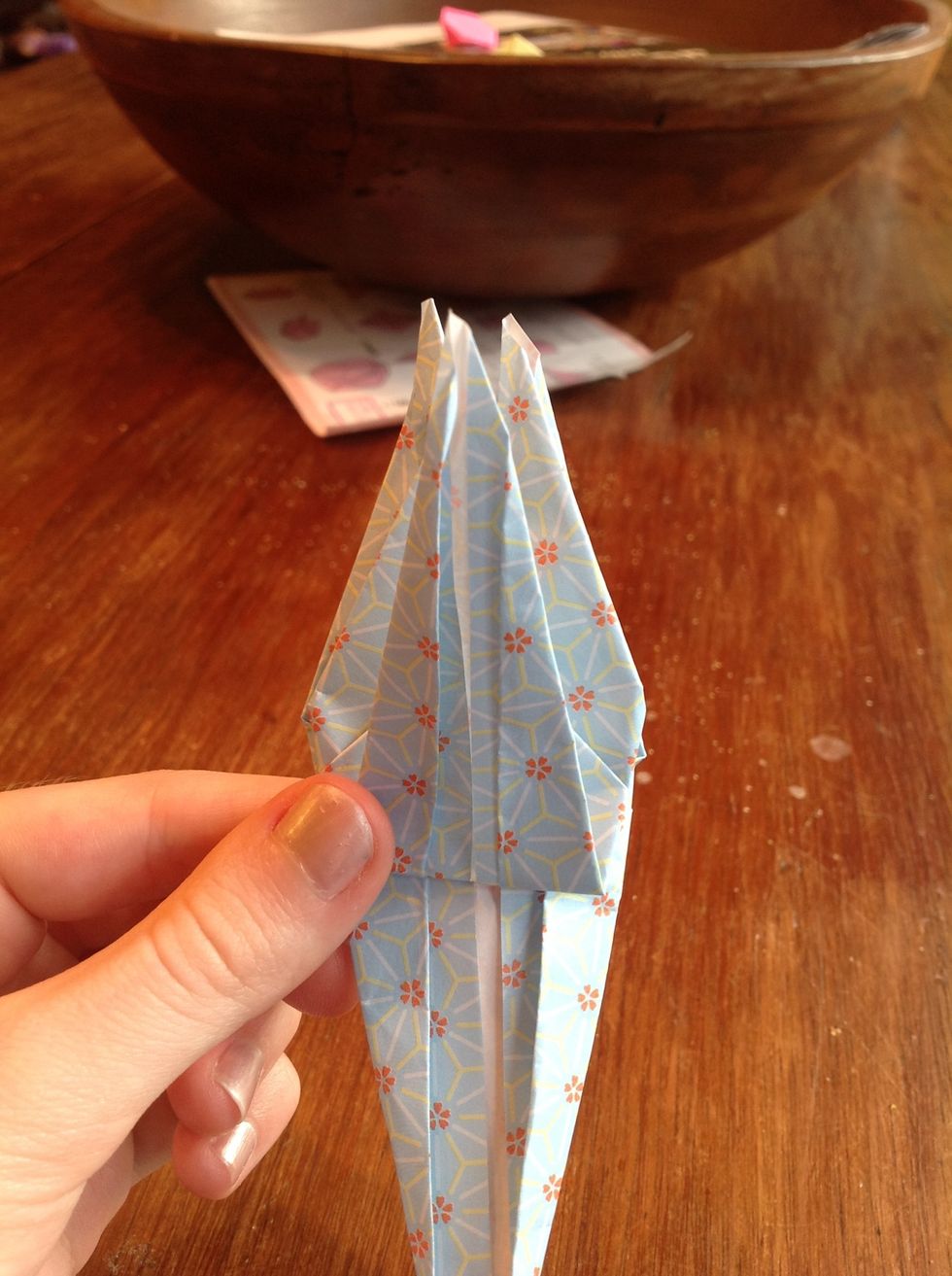 Fold the long ends up