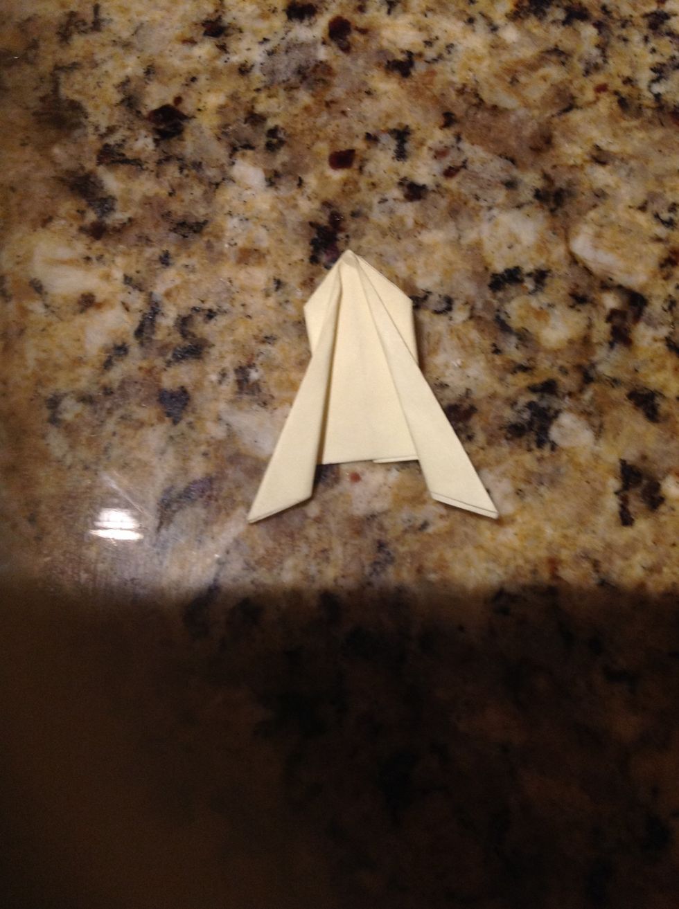 Fold the middle edges out to the outside edges so it looks like this.